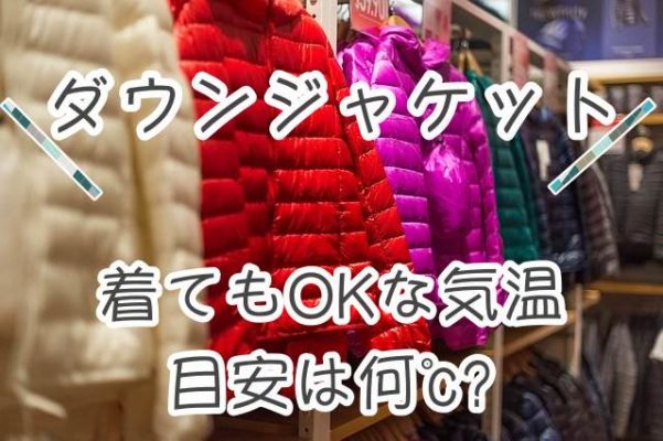 ダウンジャケットを着てもokな気温の目安は何 晴ノート はれのーと