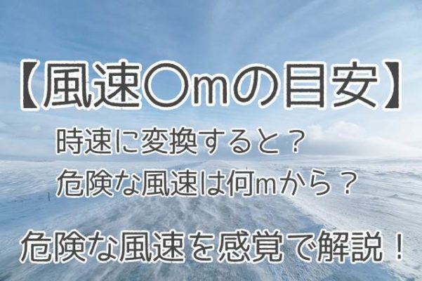 風速 Mの目安 時速や危険な数値を感覚でわかるように解説 晴ノート はれのーと