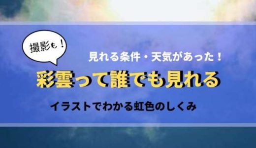 彩雲って誰でも見れる!見る方法〜仕組みと天気の条件